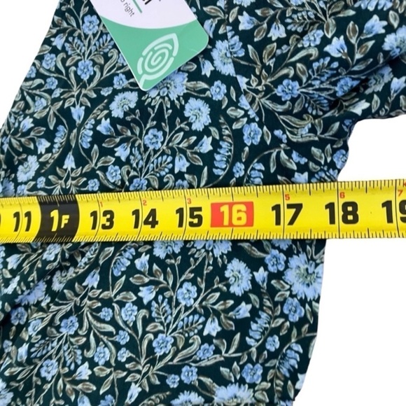 Lands' End Front Twist V-Neck Fit & Flare Knee Length Floral Dress Modal NWT - Picture 11 of 16